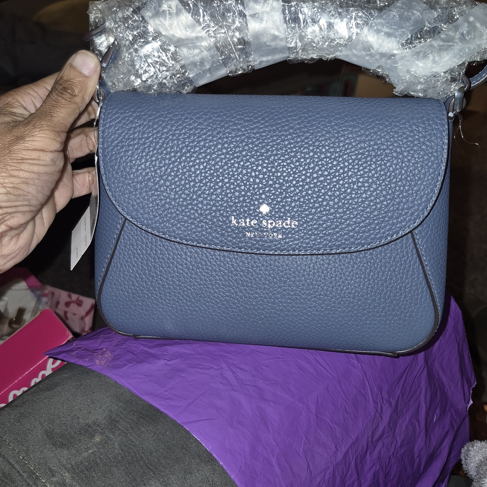 Kate Spade Blue Leather Crossbody Bag NWT